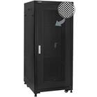 19" Rack skříň SQ6627DPII/B (27U 600x600mm, pojízdná,matná, perforované dveře)- rychlá montáž