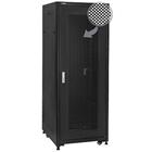 19" Rack skříň SQ6832DP/B (32U 600x800mm, pojízdná,matná, perforované dveře)- rychlá montáž