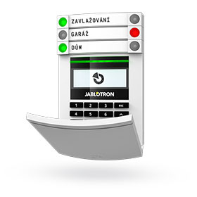 JA-115E-AN Sběrnicová čtyřsegmentová klávesnice s displejem a RFID