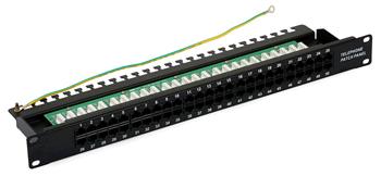 Patch Panel (1U, 50 8P4C portů + kabelový držák)